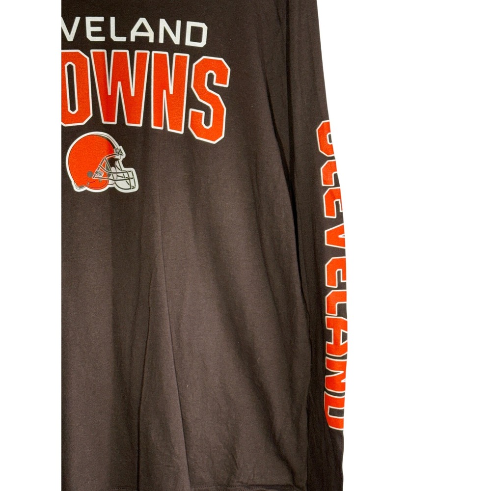 Fanatics Cleveland Browns Mens Long Sleeve T-Shirt Brown Graphic Tee Size Large - Picture 4 of 5